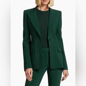 NEW $1890 MICHAEL KORS COLLECTION Forest Green Georgina Virgin Wool Blend Blazer
